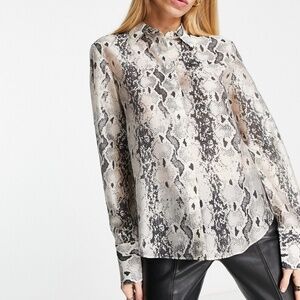 & Other Stories Snakeskin Blouse